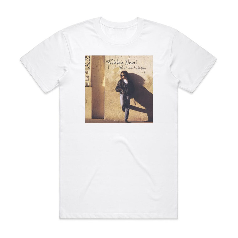 Robbie Nevil Back On Holiday Album Cover T-Shirt White