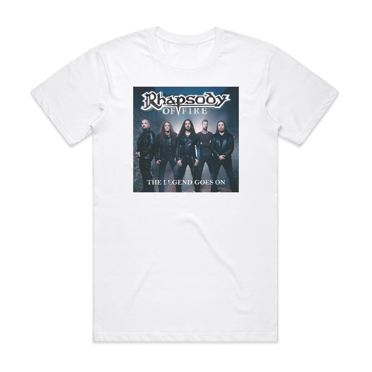 Rhapsody of Fire The Legend Goes On Album Cover T-Shirt White