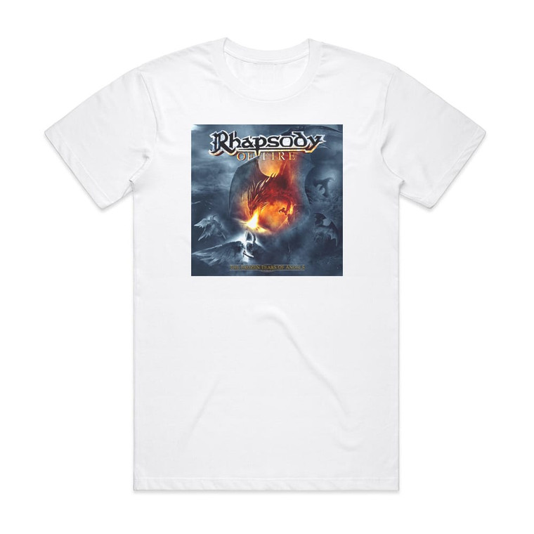 Rhapsody of Fire The Frozen Tears Of Angels Album Cover T-Shirt White