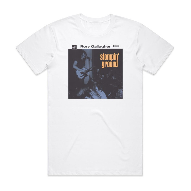 Rory Gallagher Stompin Ground Album Cover T-Shirt White