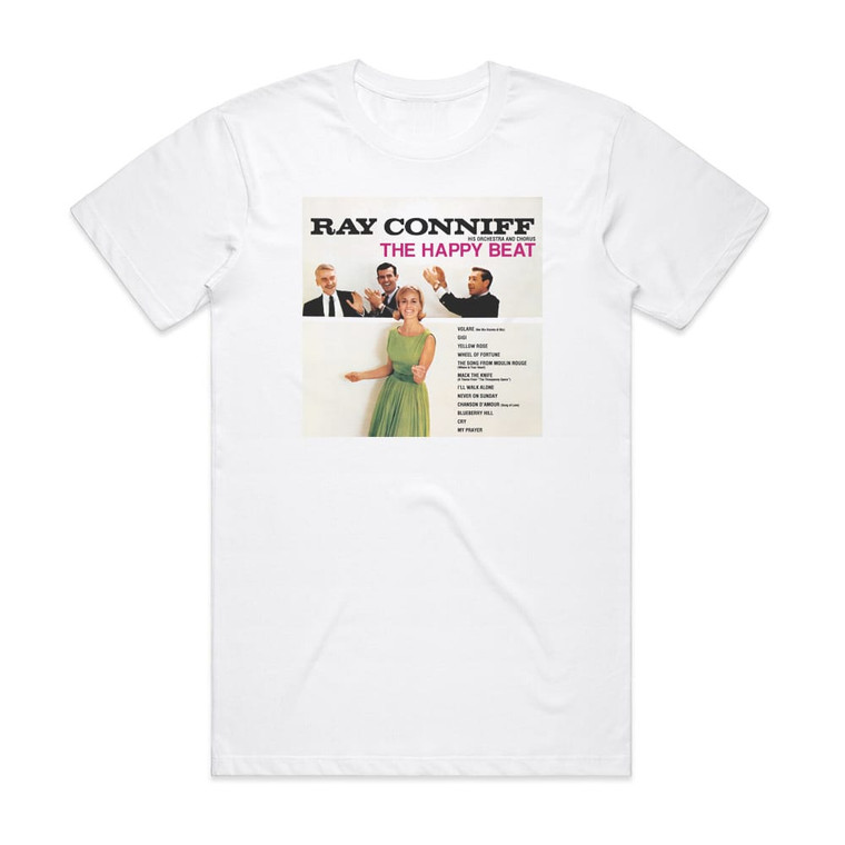 Ray Conniff The Happy Beat Album Cover T-Shirt White