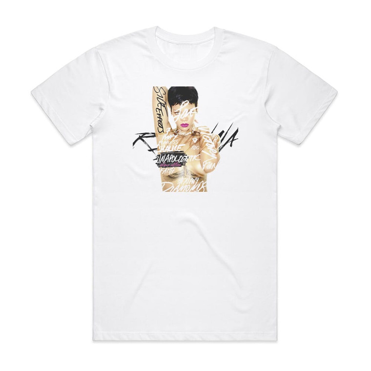 Rihanna Unapologetic Album Cover T-Shirt White Rihanna Unapologetic Album Cover T-Shirt White