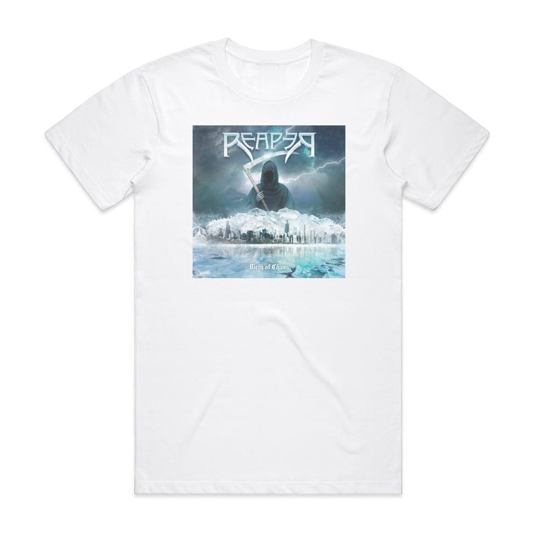 Reaper Birth Of Chaos Album Cover T-Shirt White
