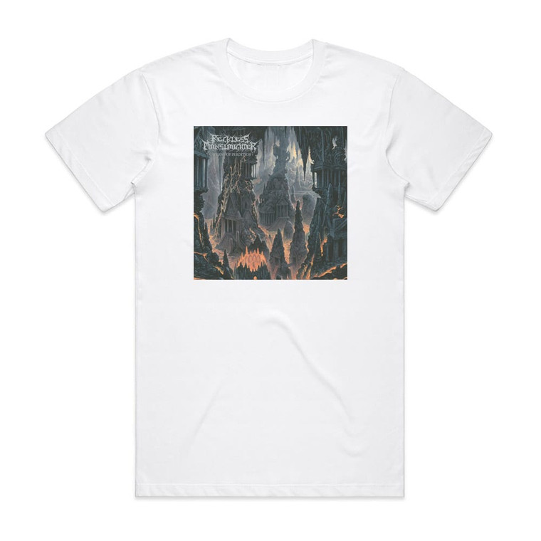 Reckless Manslaughter Caverns Of Perdition Album Cover T-Shirt White