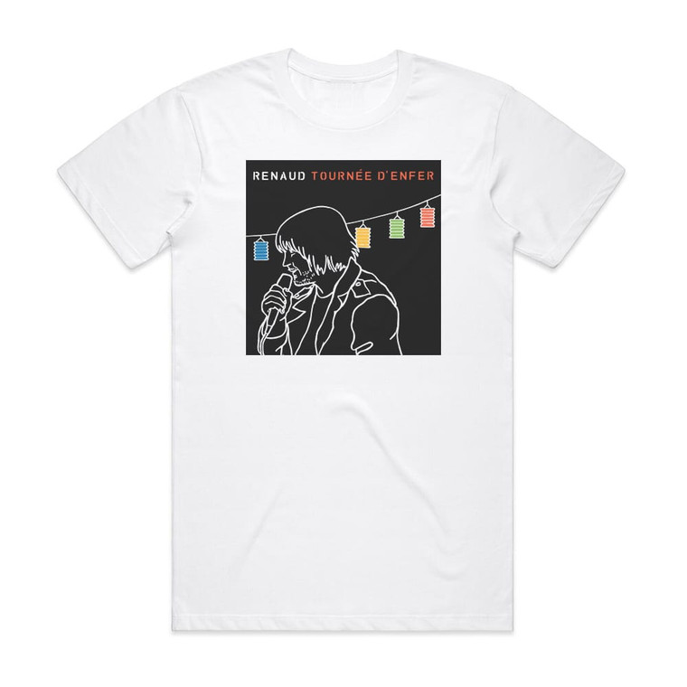 Renaud Tourne Denfer 1 Album Cover T-Shirt White Renaud Tourne Denfer 1 Album Cover T-Shirt White