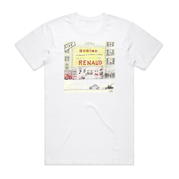 Renaud Renaud Bobino Album Cover T-Shirt White