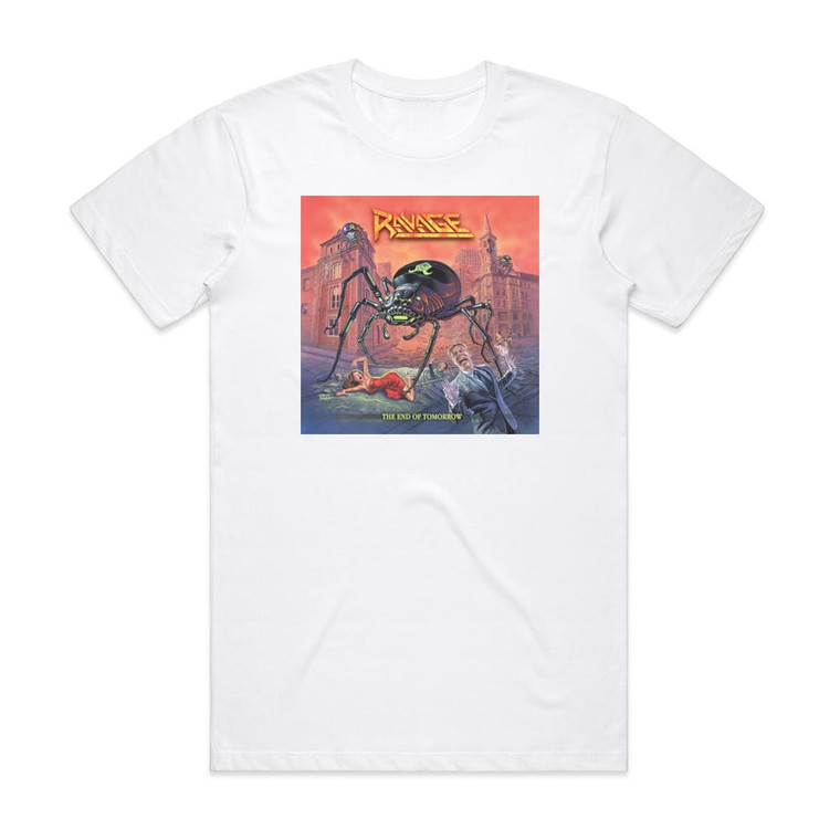 Ravage The End Of Tomorrow Album Cover T-Shirt White