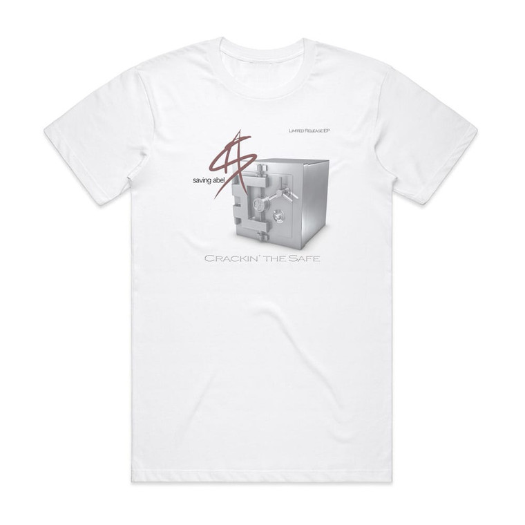 Saving Abel Crackin The Safe Album Cover T-Shirt White