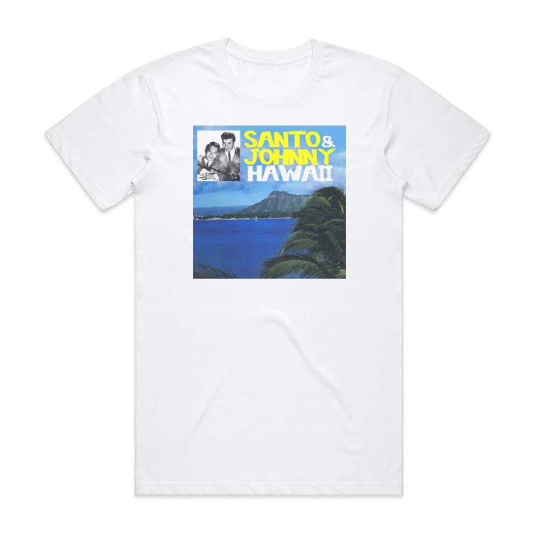 Santo and Johnny Hawaii Album Cover T-Shirt White