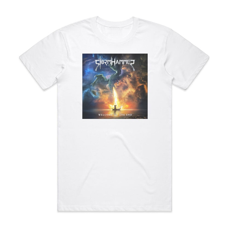 StormHammer Welcome To The End Album Cover T-Shirt White