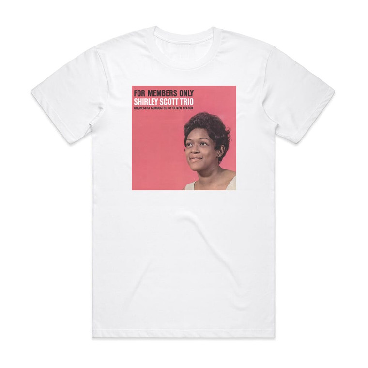 Shirley Scott For Members Only Album Cover T-Shirt White