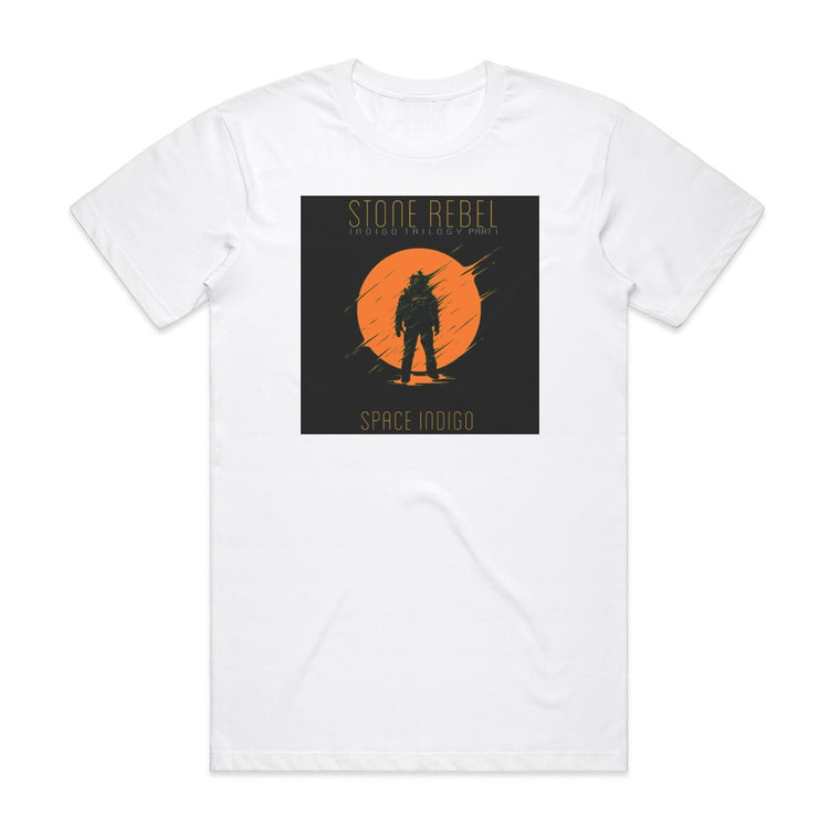 Stone Rebel Space Indigo Album Cover T-Shirt White