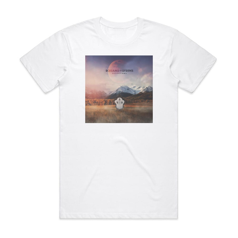 Screams of Syrens Reflections Album Cover T-Shirt White