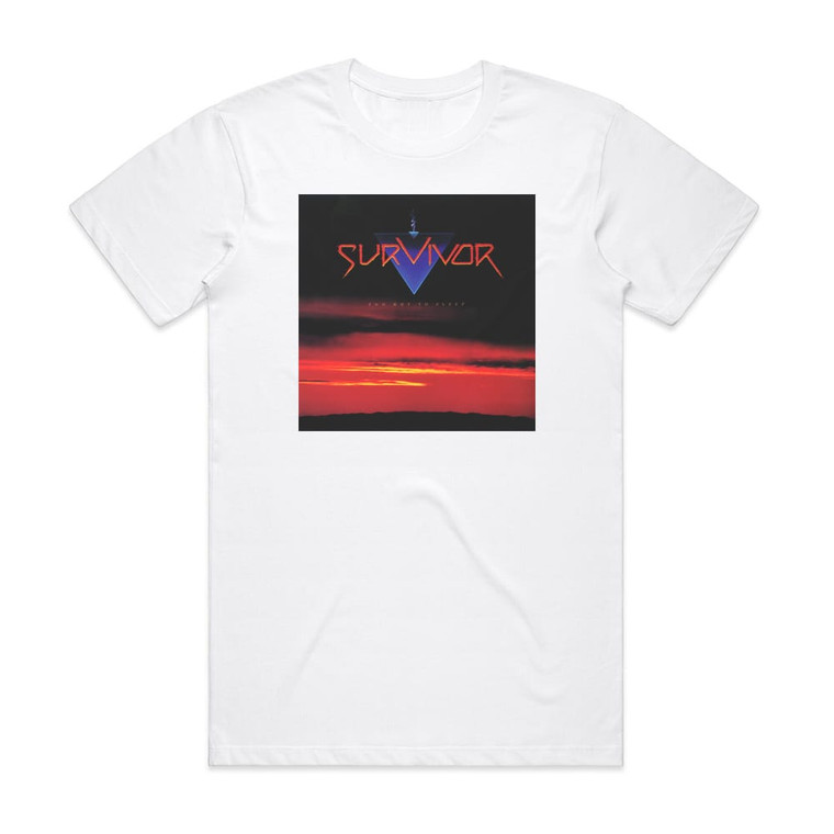 Survivor Too Hot To Sleep Album Cover T-Shirt White