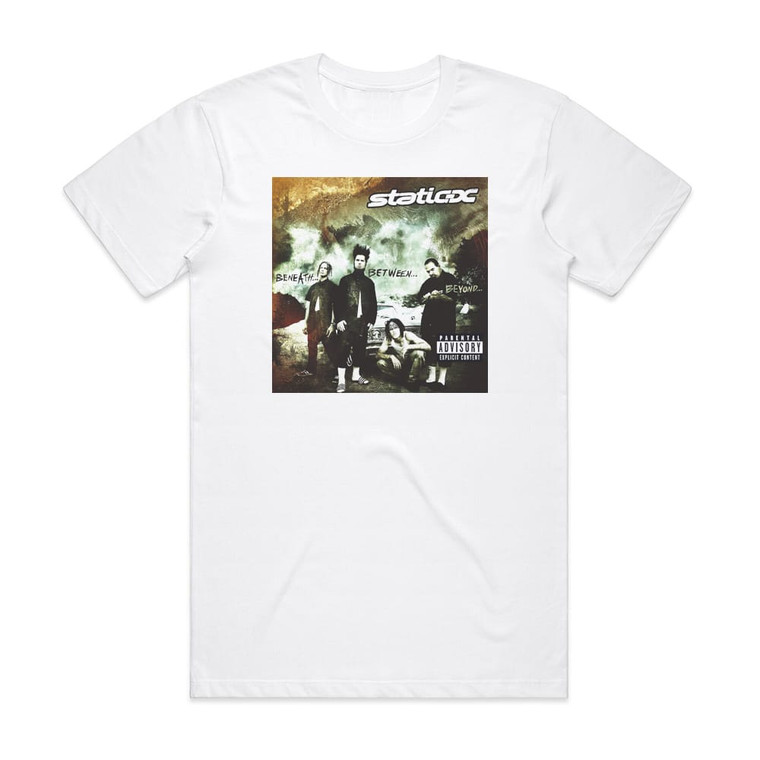 Static-X Beneath Between Beyond Album Cover T-Shirt White