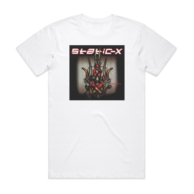 Static-X Machine 1 Album Cover T-Shirt White