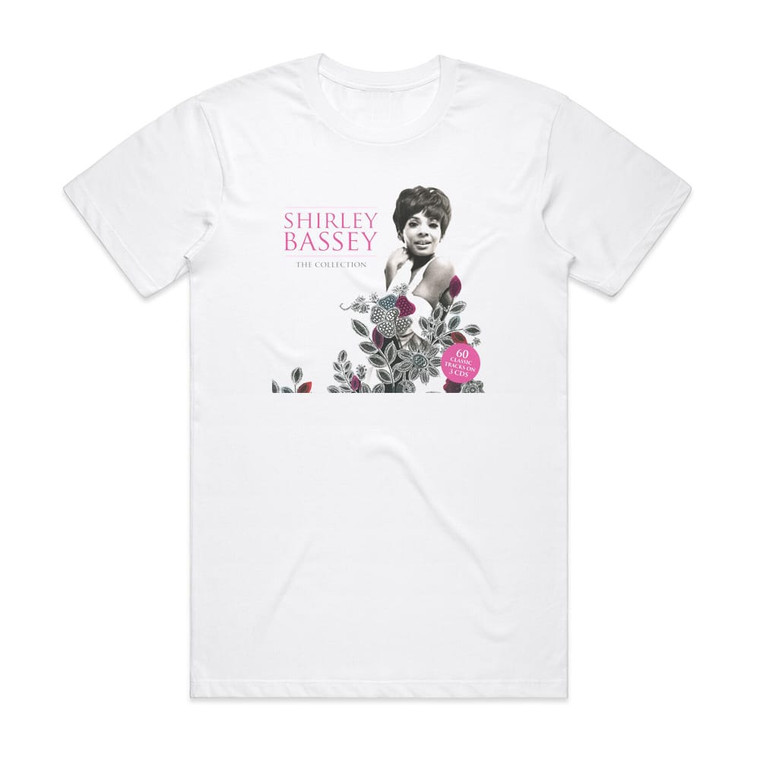 Shirley Bassey Four Decades Of Song Album Cover T-Shirt White