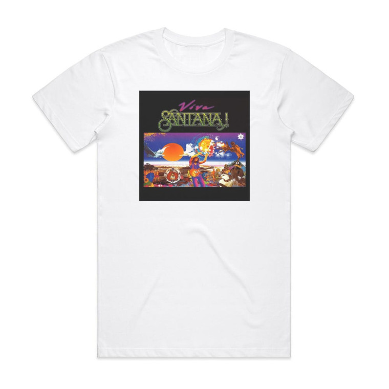 Santana Viva Santana Album Cover T-Shirt White