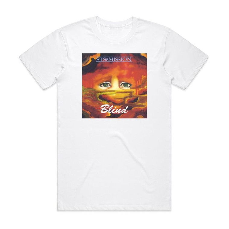 STS 8 Mission Blind Album Cover T-Shirt White