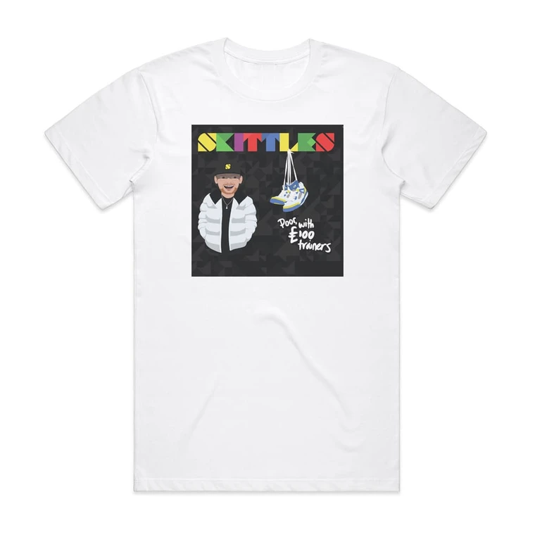 Skittles Poor With 100 Trainers Album Cover T-Shirt White