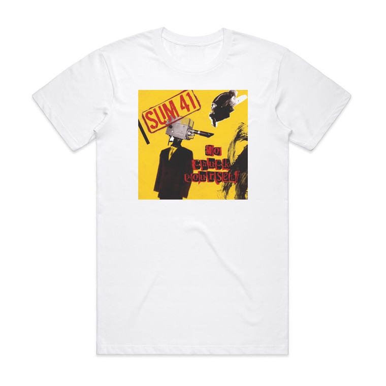 Sum 41 Go Chuck Yourself Album Cover T-Shirt White Sum 41 Go Chuck Yourself Album Cover T-Shirt White
