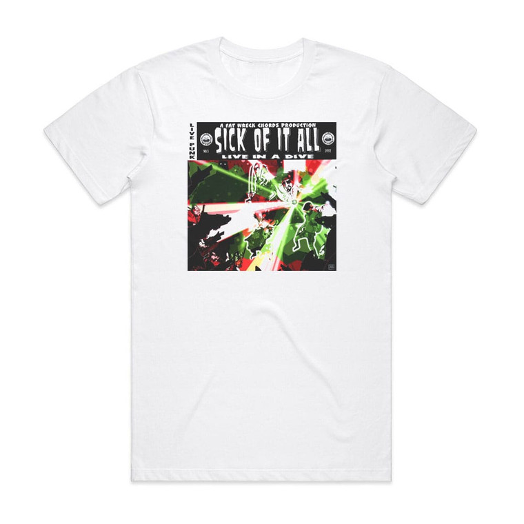 Sick of It All Live In A Dive Album Cover T-Shirt White