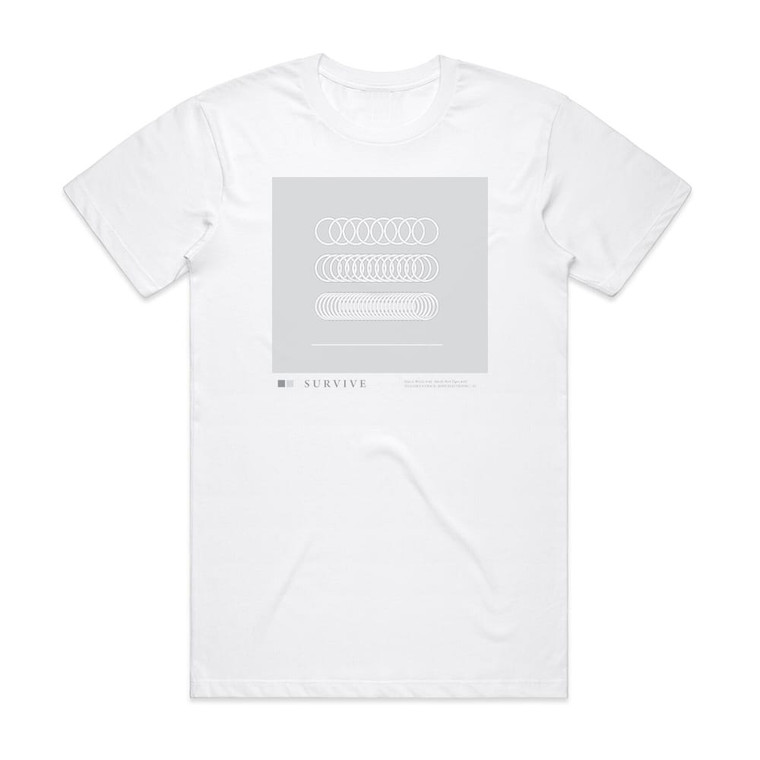 S U R V I V E Tllt21 Album Cover T-Shirt White