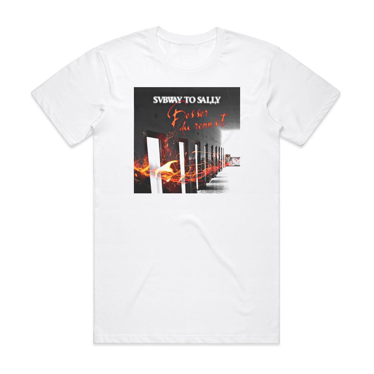 Subway to Sally Besser Du Rennst Album Cover T-Shirt White