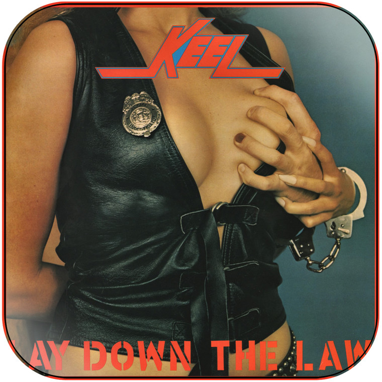 Keel Lay Down The Law Album Cover Sticker