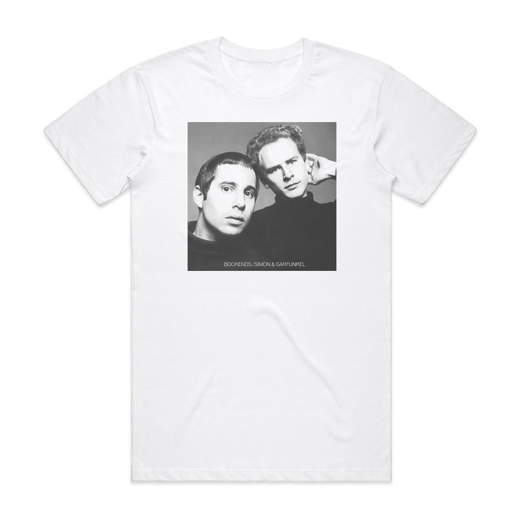 Simon and Garfunkel Bookends 2 Album Cover T-Shirt White