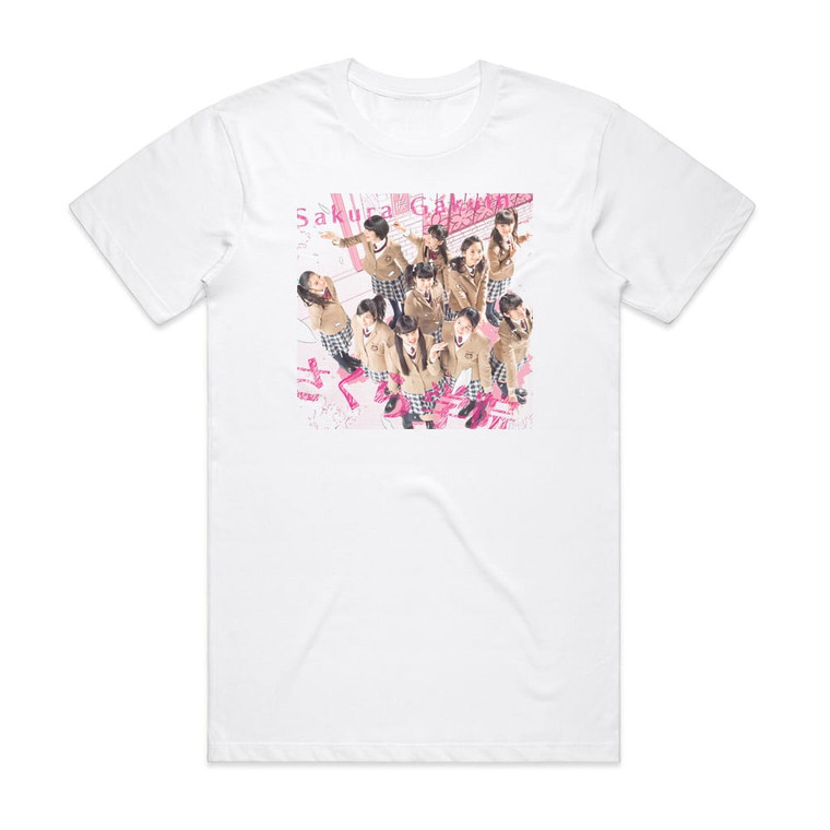 Sakura Gakuin  2014 2 Album Cover T-Shirt White