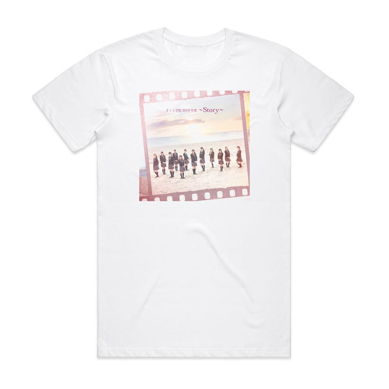 Sakura Gakuin  2019 Story Album Cover T-Shirt White