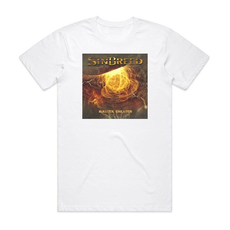 Sinbreed Master Creator Album Cover T-Shirt White