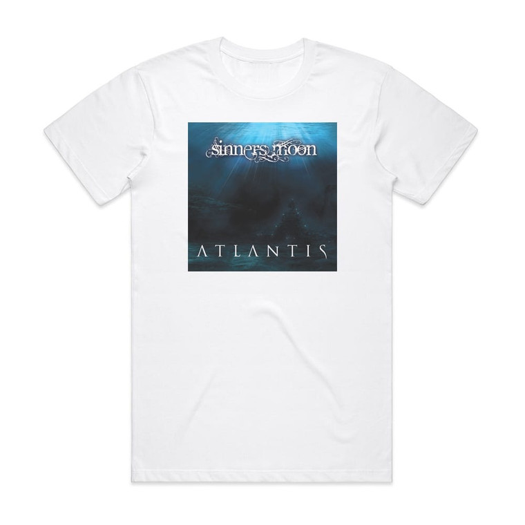 Sinners Moon Atlantis Album Cover T-Shirt White Sinners Moon Atlantis Album Cover T-Shirt White
