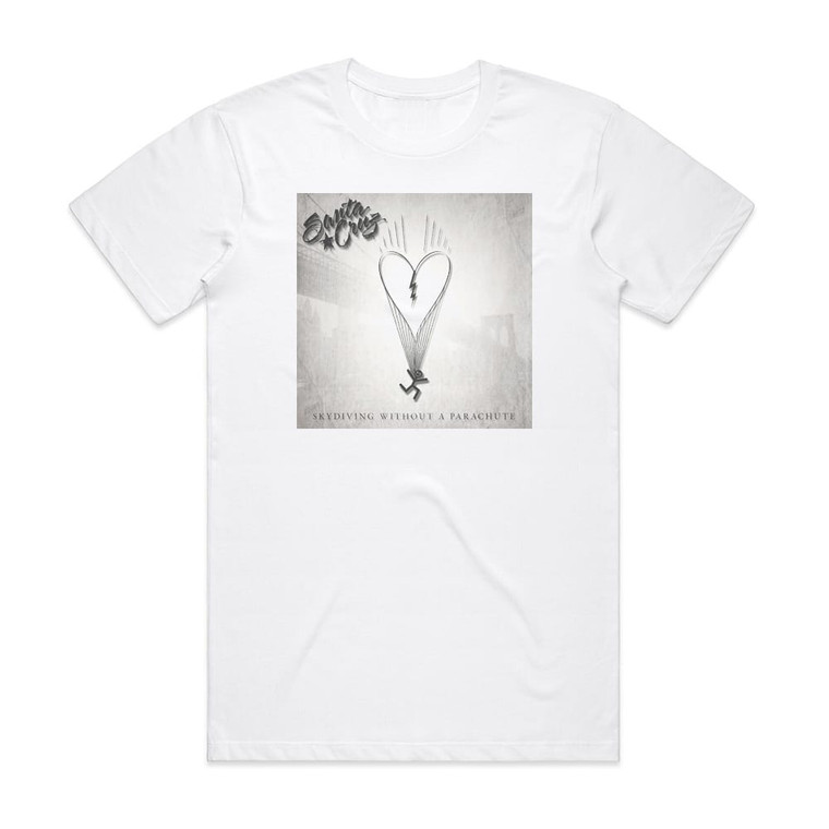 Santa Cruz Skydiving Without A Parachute Album Cover T-Shirt White Santa Cruz Skydiving Without A Parachute Album Cover T-Shirt White