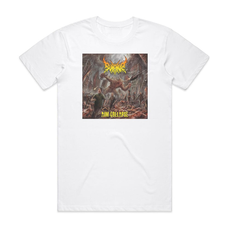 Swamp Aim Collapse Album Cover T-Shirt White