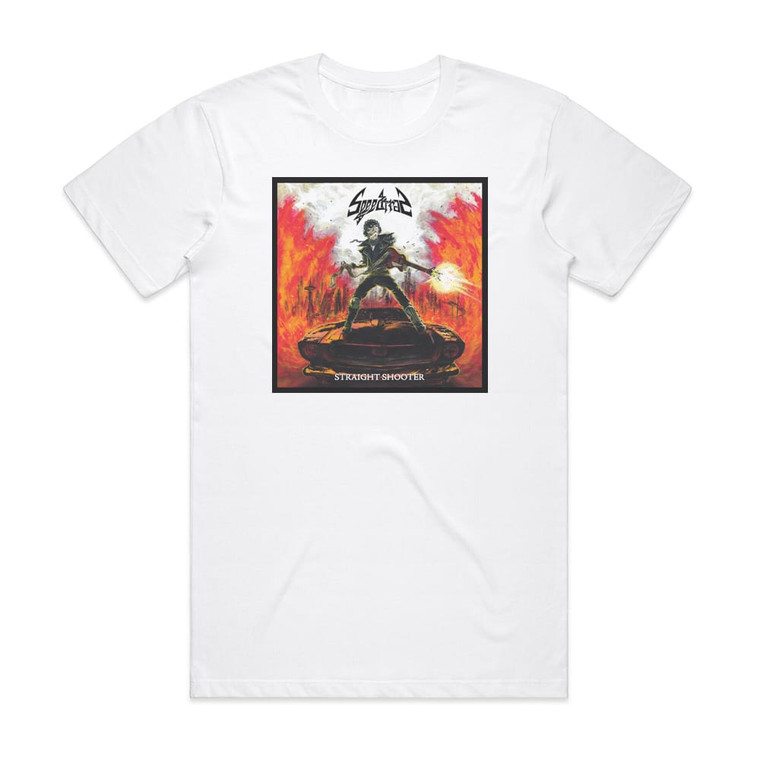 Speedtrap Straight Shooter Album Cover T-Shirt White