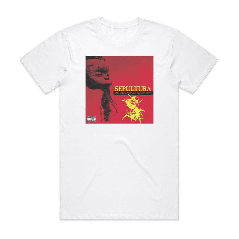 Sepultura Under A Pale Grey Sky 1 Album Cover T-Shirt White