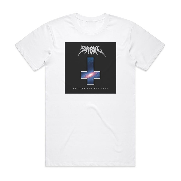 Sinful Crucify The Universe Album Cover T-Shirt White