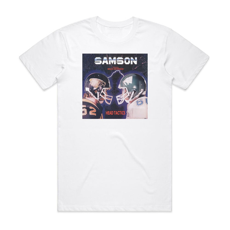 Samson Head Tactics Album Cover T-Shirt White