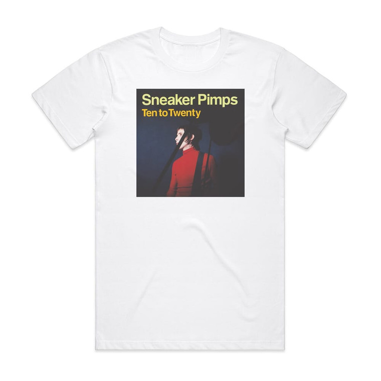 Sneaker Pimps Ten To Twenty 1 Album Cover T-Shirt White Sneaker Pimps Ten To Twenty 1 Album Cover T-Shirt White