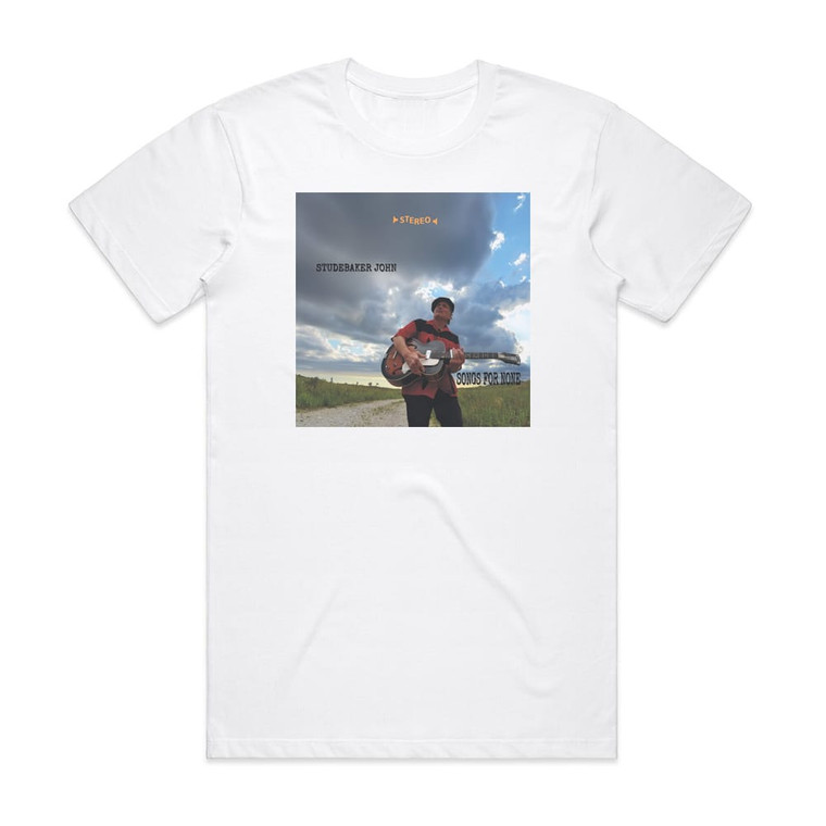 Studebaker John Grimaldi Songs For None Album Cover T-Shirt White
