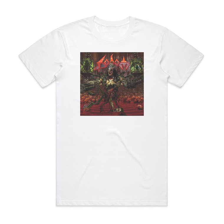 Sodom Sodom 1 Album Cover T-Shirt White Sodom Sodom 1 Album Cover T-Shirt White