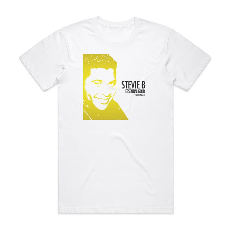 Stevie B Essential Gold Album Cover T-Shirt White