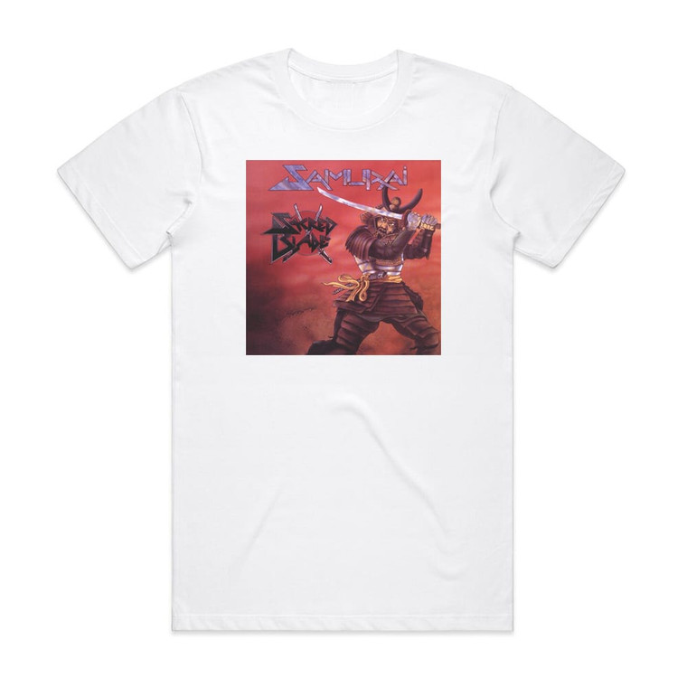 Samurai Sacred Blade Album Cover T-Shirt White