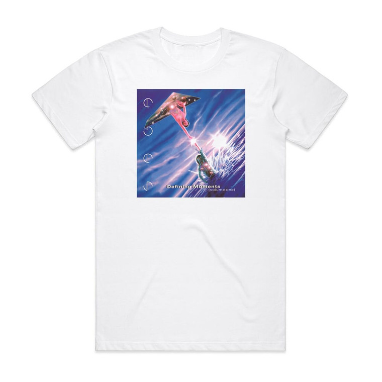 Saga Defining Moments Volume One Album Cover T-Shirt White Saga Defining Moments Volume One Album Cover T-Shirt White