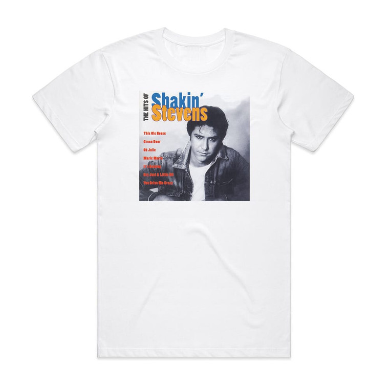 Shakin Stevens The Hits Of Shakin Stevens Volume Ii 1 Album Cover T-Shirt White