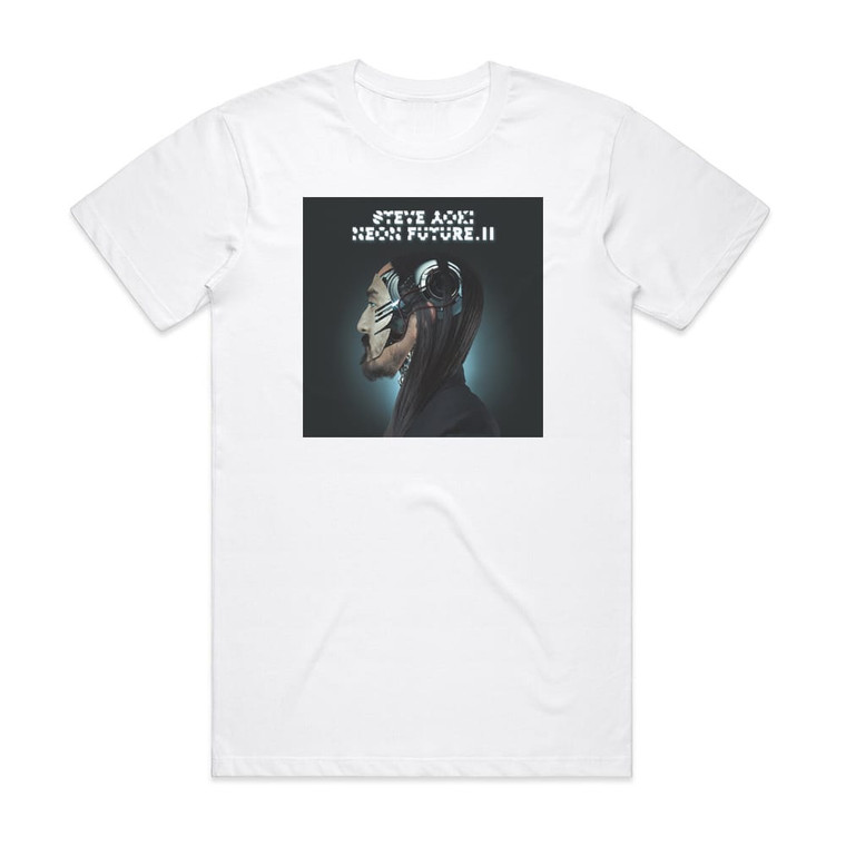 Steve Aoki Neon Future Ii Album Cover T-Shirt White