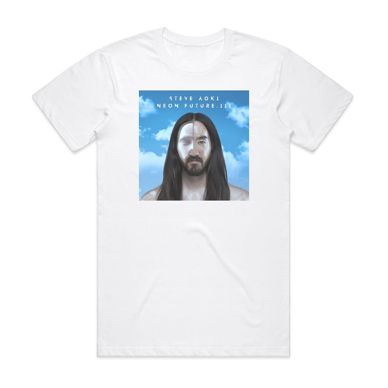 Steve Aoki Neon Future Iii Album Cover T-Shirt White