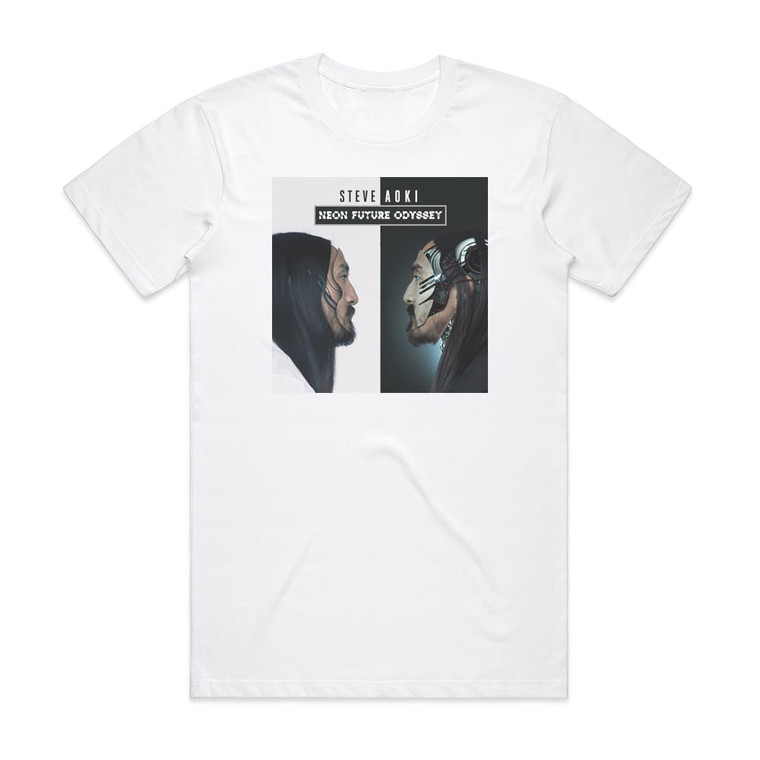Steve Aoki Neon Future Odyssey Album Cover T-Shirt White